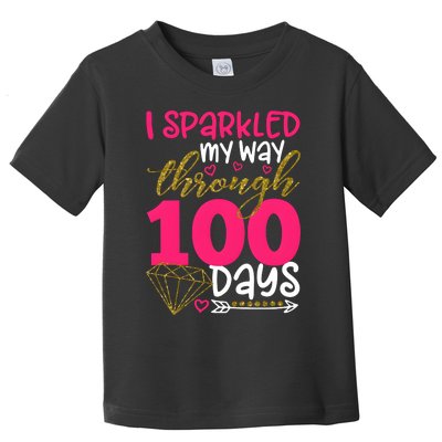 I Sparkled My Way Through 100 Days Of School Toddler T-Shirt