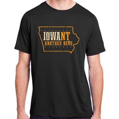 Iowa State Map I Want Another Beer Funny Drinking Adult ChromaSoft Performance T-Shirt