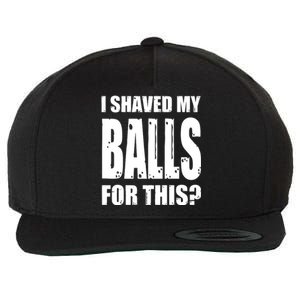 I Shaved My Balls For This Funny Adult Humor Raunchy Wild Wool Snapback Cap