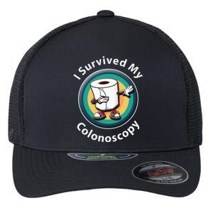 I Survived My Colonoscopy Survivor Funny Hospital Patient Flexfit Unipanel Trucker Cap