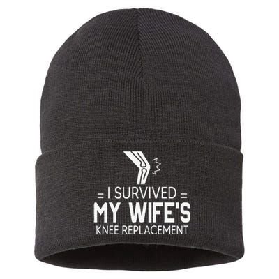 I Survived My Wife’S Knee Replacement Sustainable Knit Beanie