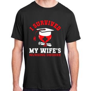 I Survived My WifeS Nursing Degree Nurse Rn Graduation 2024 Adult ChromaSoft Performance T-Shirt