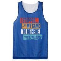 I Stopped My Game To Be Here Gaming Funny Gamer Vintage Great Gift Mesh Reversible Basketball Jersey Tank