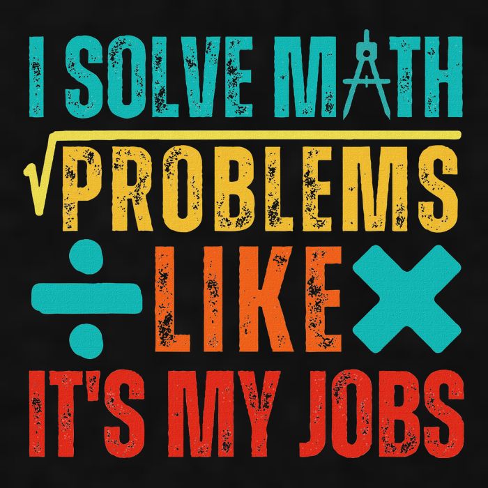 I Solve Math Problems Like ItS My Job Funny Math Saying Ladies PosiCharge Tri-Blend Wicking Tank