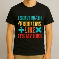 I Solve Math Problems Like ItS My Job Funny Math Saying T-Shirt