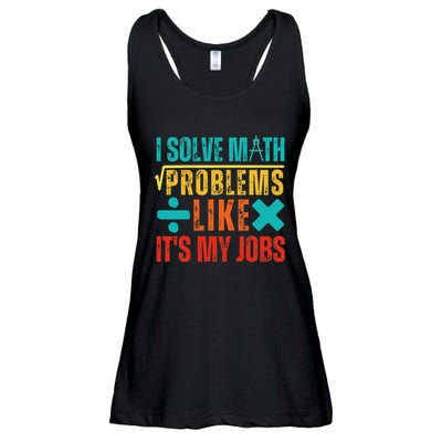 I Solve Math Problems Like ItS My Job Funny Math Saying Ladies Essential Flowy Tank