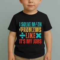 I Solve Math Problems Like ItS My Job Funny Math Saying Toddler T-Shirt