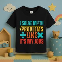 I Solve Math Problems Like ItS My Job Funny Math Saying Toddler T-Shirt