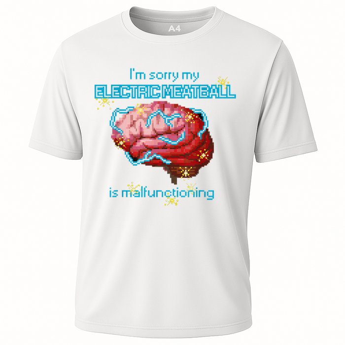 Im Sorry My Electric Meatball Is Malfunctioning Funny Brain Cooling Performance Crew T-Shirt