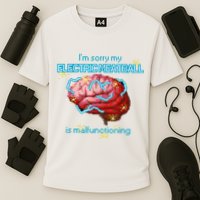 Im Sorry My Electric Meatball Is Malfunctioning Funny Brain Cooling Performance Crew T-Shirt