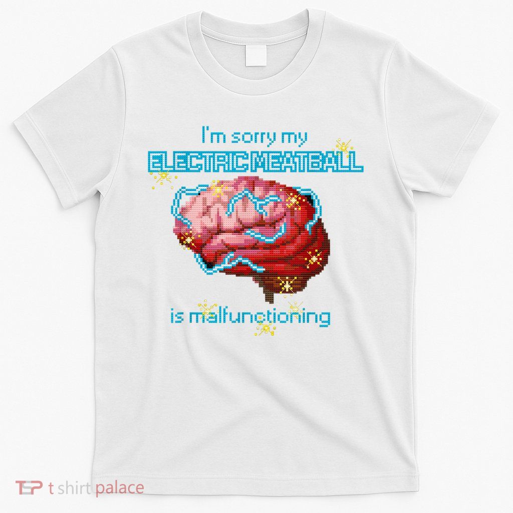 Im Sorry My Electric Meatball Is Malfunctioning Funny Brain T-Shirt