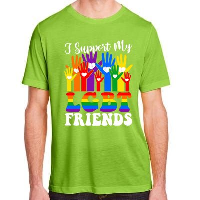 I Support My Lgbt Friends Lgbtq Gay Lesbian Awareness Meaningful Gift Adult ChromaSoft Performance T-Shirt