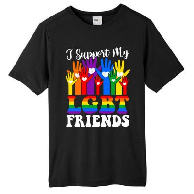 I Support My Lgbt Friends Lgbtq Gay Lesbian Awareness Meaningful Gift Tall Fusion ChromaSoft Performance T-Shirt