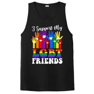 I Support My Lgbt Friends Lgbtq Gay Lesbian Awareness Meaningful Gift PosiCharge Competitor Tank