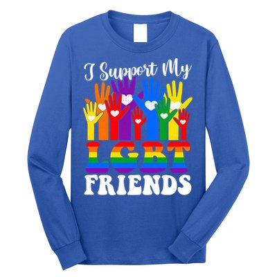 I Support My Lgbt Friends Lgbtq Gay Lesbian Awareness Meaningful Gift Long Sleeve Shirt