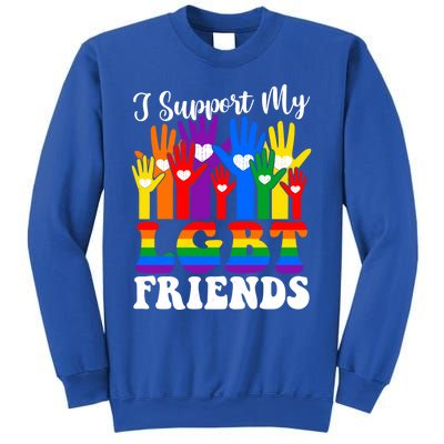 I Support My Lgbt Friends Lgbtq Gay Lesbian Awareness Meaningful Gift Sweatshirt