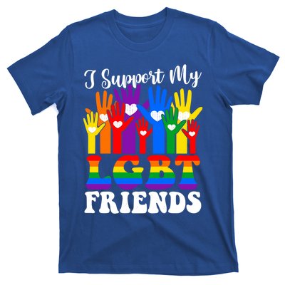 I Support My Lgbt Friends Lgbtq Gay Lesbian Awareness Meaningful Gift T-Shirt