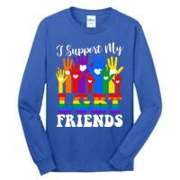 I Support My Lgbt Friends Lgbtq Gay Lesbian Awareness Meaningful Gift Tall Long Sleeve T-Shirt