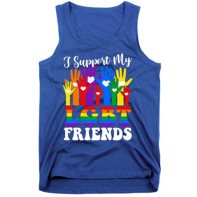 I Support My Lgbt Friends Lgbtq Gay Lesbian Awareness Meaningful Gift Tank Top