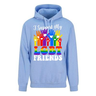 I Support My Lgbt Friends Lgbtq Gay Lesbian Awareness Meaningful Gift Unisex Surf Hoodie