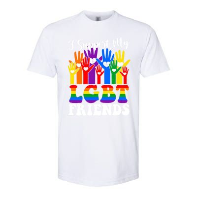 I Support My Lgbt Friends Lgbtq Gay Lesbian Awareness Meaningful Gift Softstyle® CVC T-Shirt