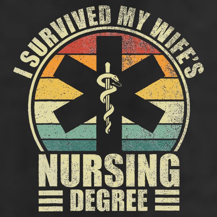 I Survived My WifeS Nursing Degree. Nursing Graduation Adult Drive Performance Visor