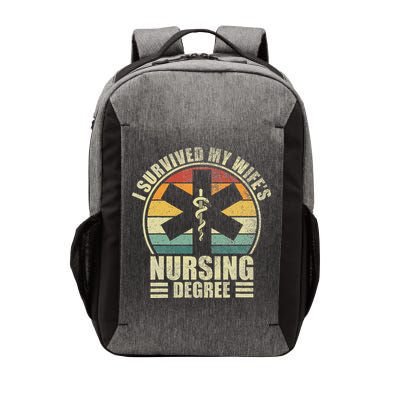 I Survived My WifeS Nursing Degree. Nursing Graduation Vector Backpack