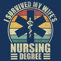 I Survived My WifeS Nursing Degree. Nursing Graduation Cooling Performance Crew T-Shirt