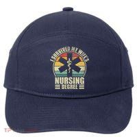 I Survived My WifeS Nursing Degree. Nursing Graduation 7-Panel Snapback Hat