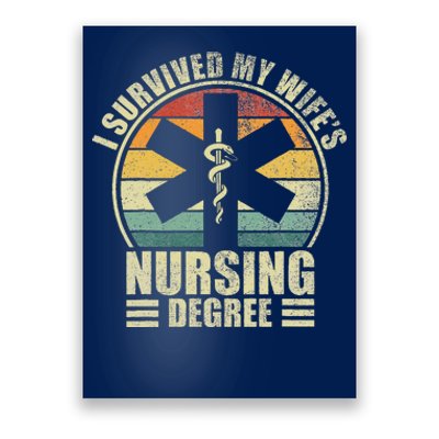 I Survived My WifeS Nursing Degree. Nursing Graduation Poster