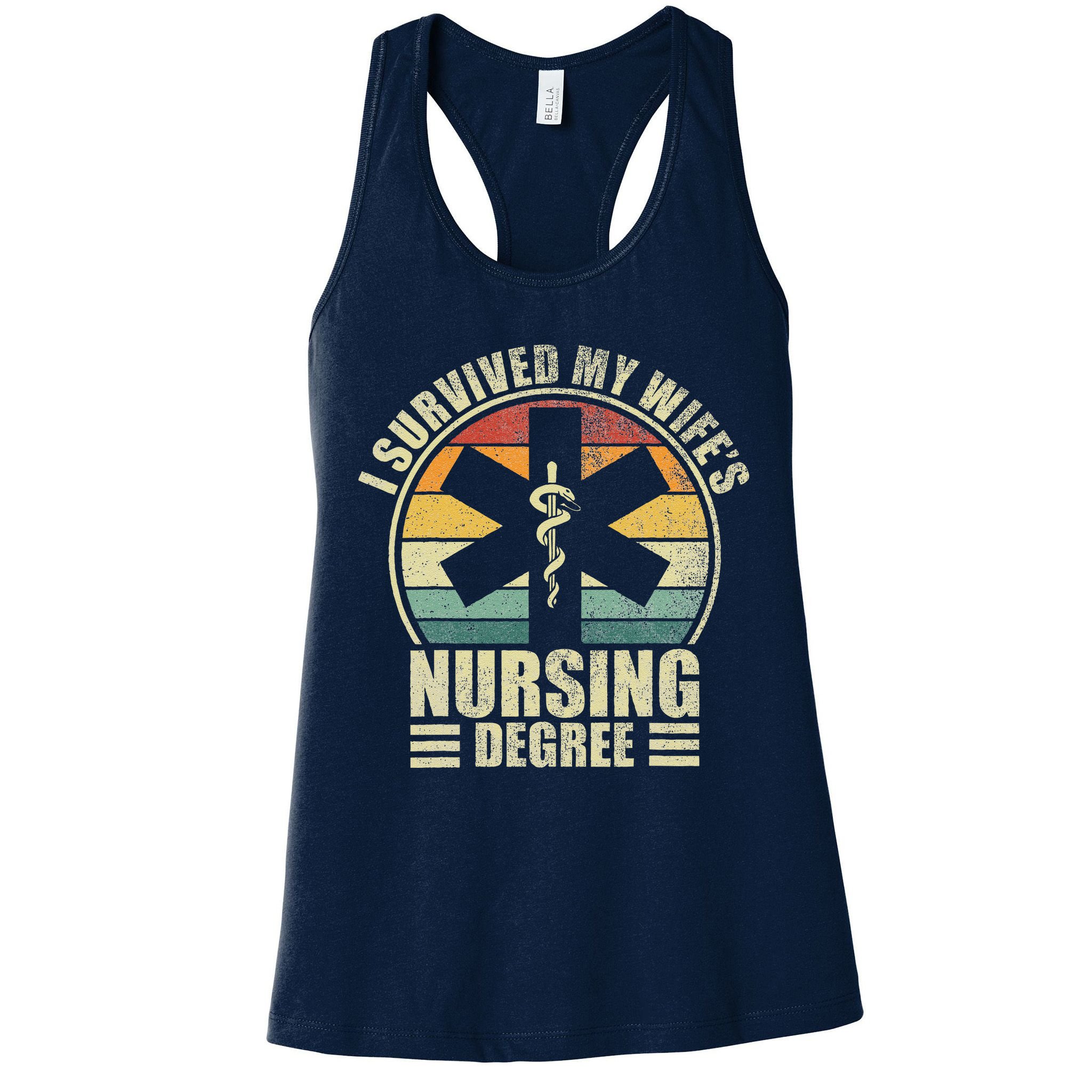 I Survived My WifeS Nursing Degree. Nursing Graduation Womens Tank Top