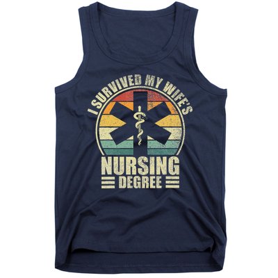 I Survived My WifeS Nursing Degree. Nursing Graduation Tank Top