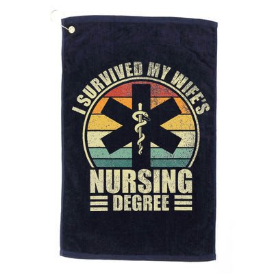 I Survived My WifeS Nursing Degree. Nursing Graduation Golf Towel