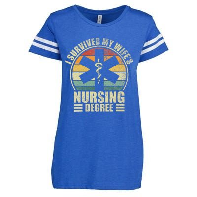 I Survived My WifeS Nursing Degree. Nursing Graduation Enza Ladies Jersey Football T-Shirt