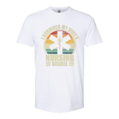 I Survived My WifeS Nursing Degree. Nursing Graduation Softstyle® CVC T-Shirt