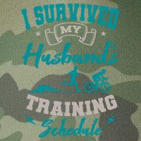 I Survived My HusbandS Training Schedule Triathlon Legacy Tie Dye Trucker Hat