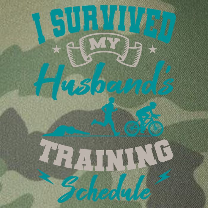 I Survived My HusbandS Training Schedule Triathlon Legacy Tie Dye Trucker Hat