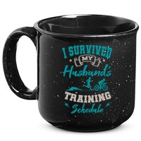 I Survived My HusbandS Training Schedule Triathlon 15oz Campfire Ceramic Mug