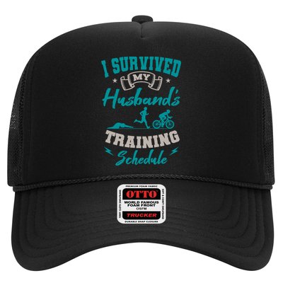I Survived My HusbandS Training Schedule Triathlon Trucker Hat