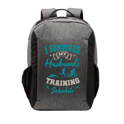 I Survived My HusbandS Training Schedule Triathlon Vector Backpack