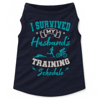 I Survived My HusbandS Training Schedule Triathlon Doggie Tank