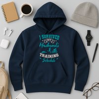 I Survived My HusbandS Training Schedule Triathlon Hoodie