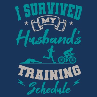 I Survived My HusbandS Training Schedule Triathlon T-Shirt