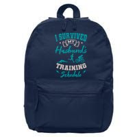 I Survived My HusbandS Training Schedule Triathlon 16 in Basic Backpack