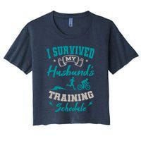 I Survived My HusbandS Training Schedule Triathlon Crop Top