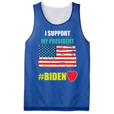 I Support My President Joe Biden Supporters Gift Mesh Reversible Basketball Jersey Tank