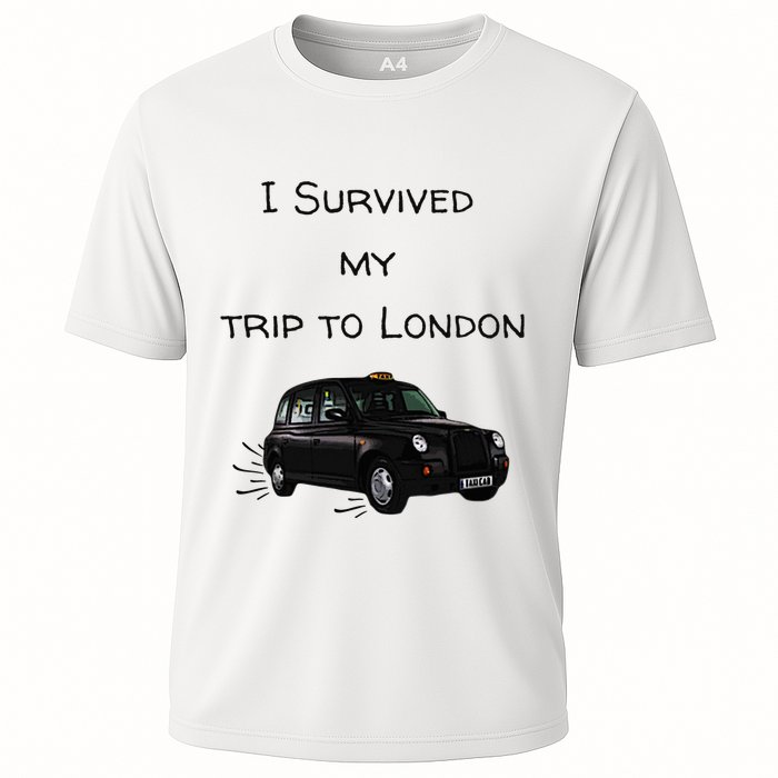 I Survived My Trip To London I Love Ldn London Black Cab Cooling Performance Crew T-Shirt