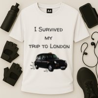 I Survived My Trip To London I Love Ldn London Black Cab Cooling Performance Crew T-Shirt