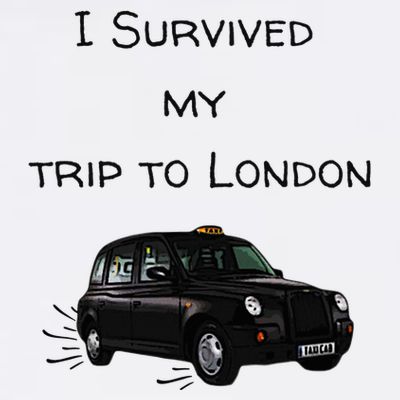 I Survived My Trip To London I Love Ldn London Black Cab T-Shirt