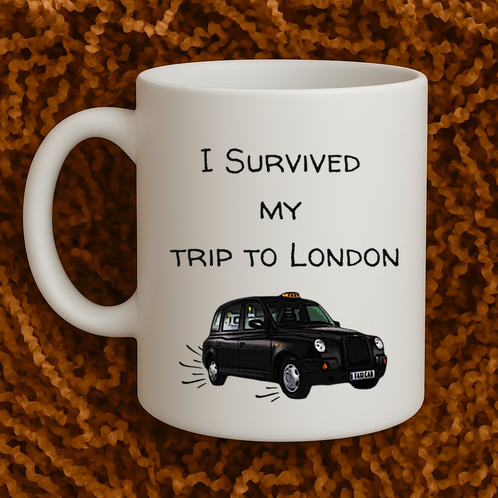 I Survived My Trip To London I Love Ldn London Black Cab Mug